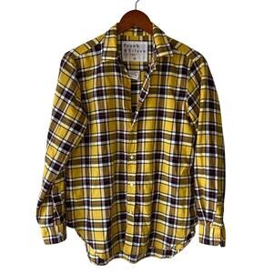 Womens Frank & Eileen 'Frank' Yellow Plaid Button-Down Shirt Size M